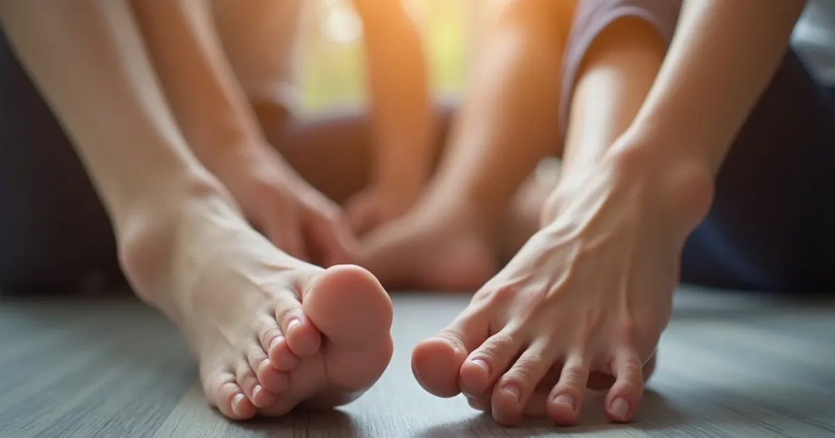 Rehabilitación podológica: personas realizando ejercicios para aliviar el dolor en los pies.